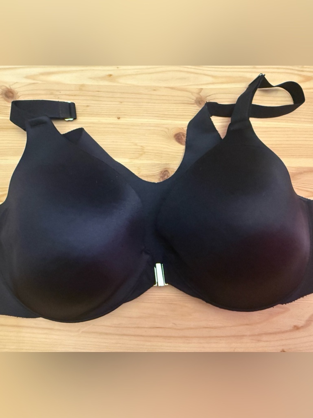 Soma Vanishing back full coverage black front closure bra 34C EUC